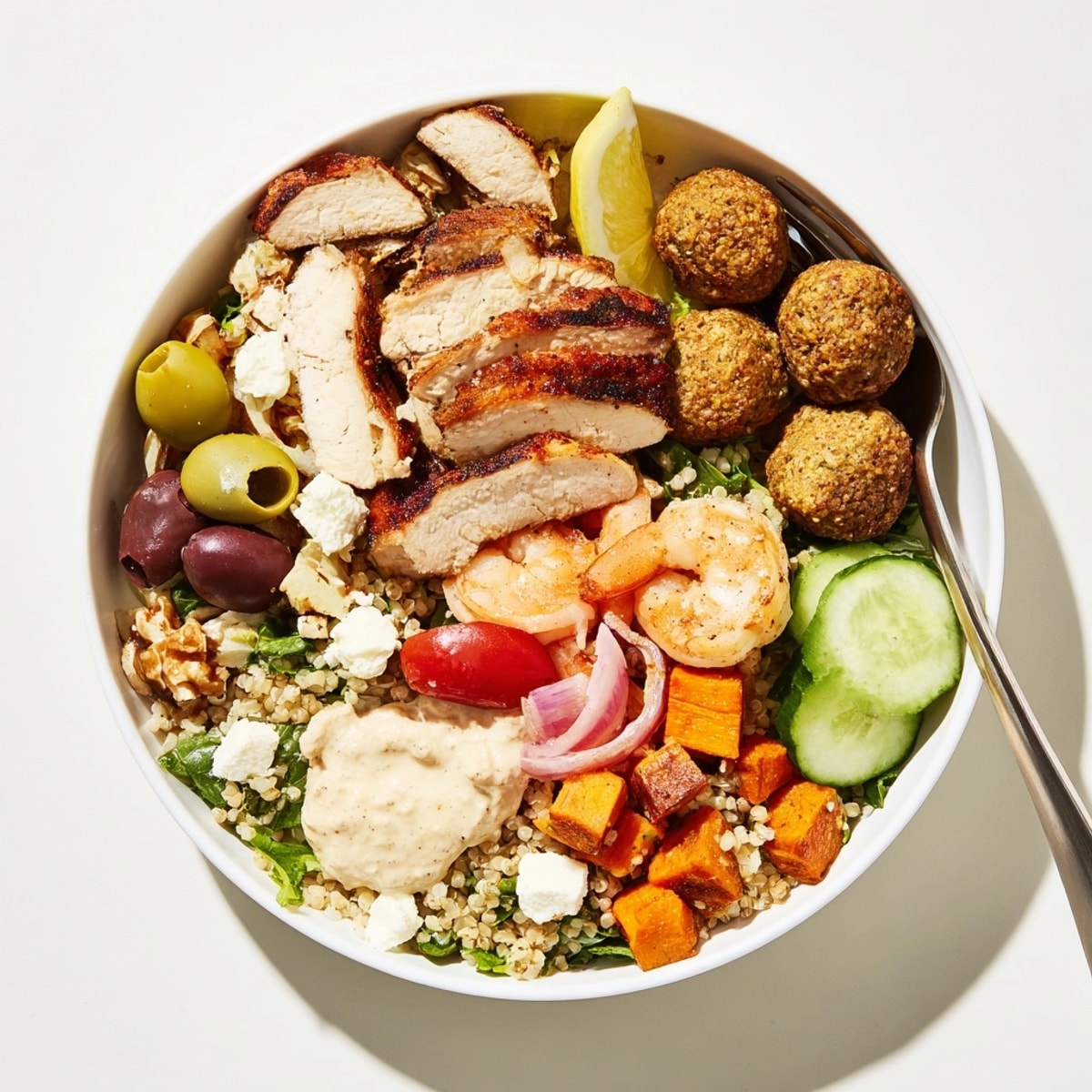 Imagine fresh Interactive Plated Meals Build-Your-Own with crisp veggies, sauces, and grilled proteins.