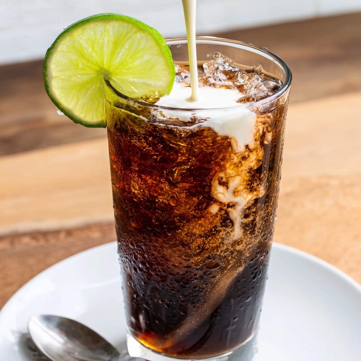 Homemade Dirty Soda recipe ready to sip, a creamy soda fountain treat.
