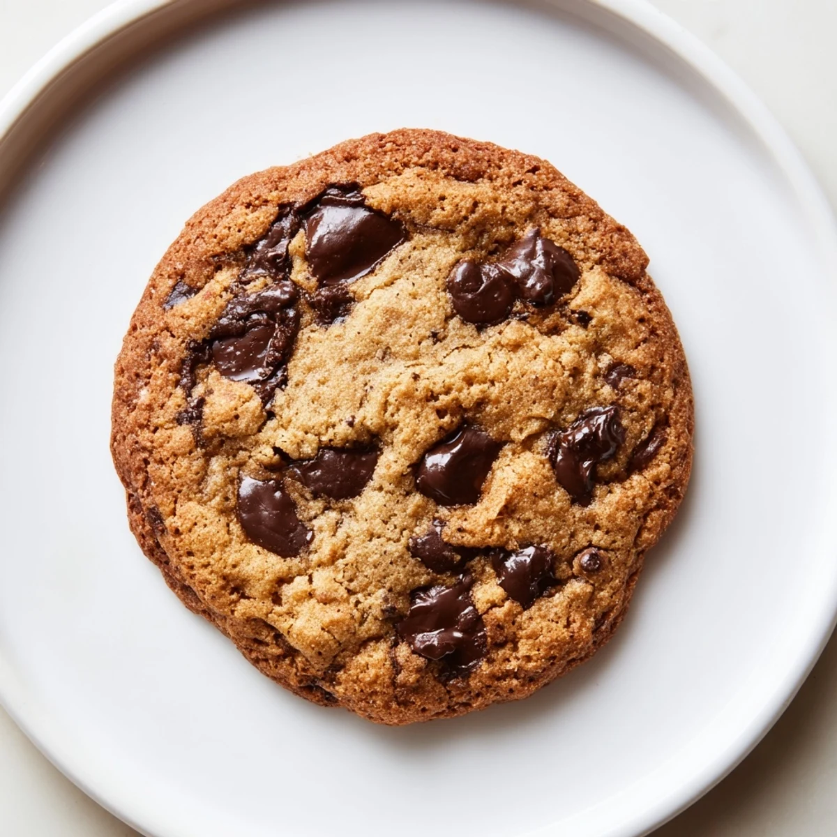 Gooey, homemade chocolate chip cookies, featuring a delightful blend of sweet and rich flavors.
