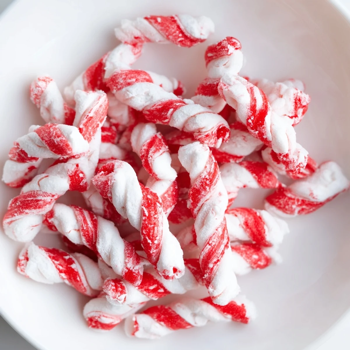 Close-up of freshly cut, glistening Peppermint Candy presents a cool, minty essence.
