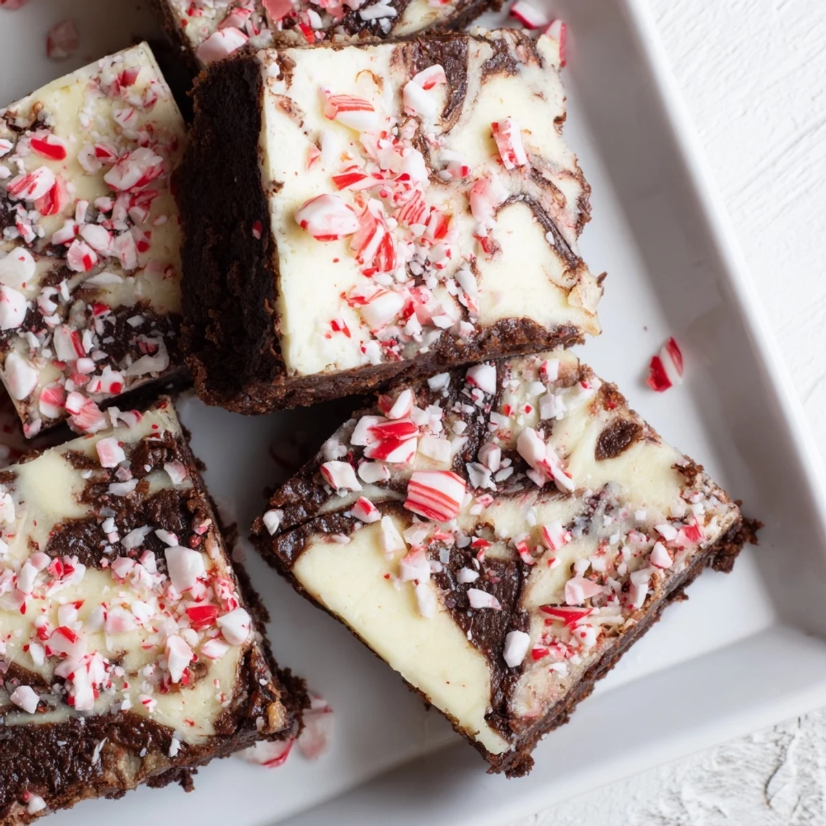 Beautiful peppermint cheesecake swirl bars, offering creamy, chocolate, and mint flavorful layers.