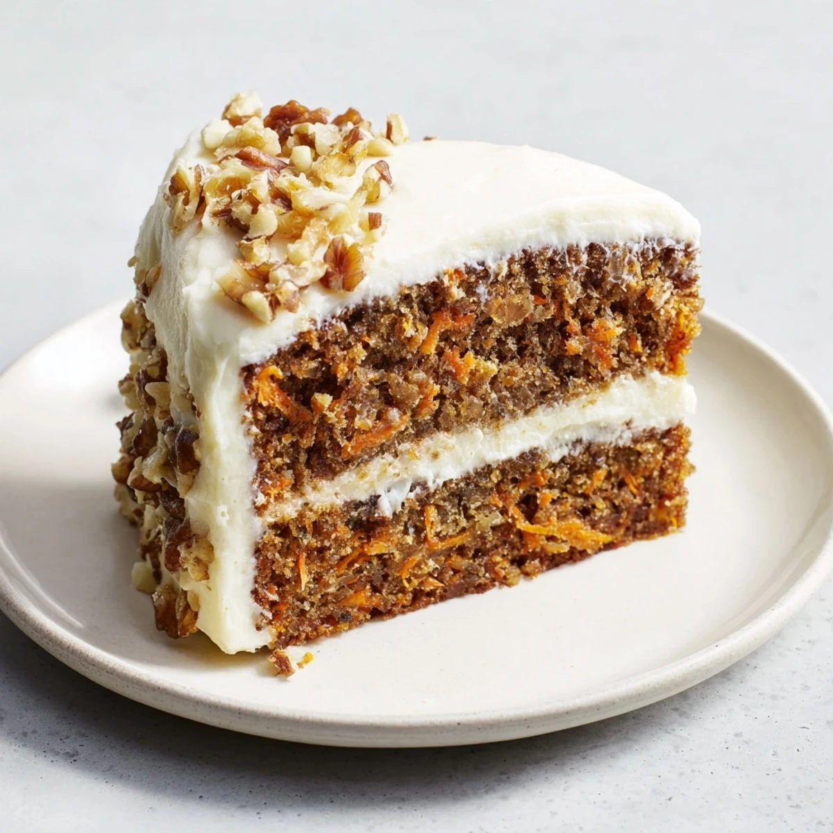 Warmly spiced Spiced Carrot Cake, frosted and sliced, perfect for gatherings and dessert.