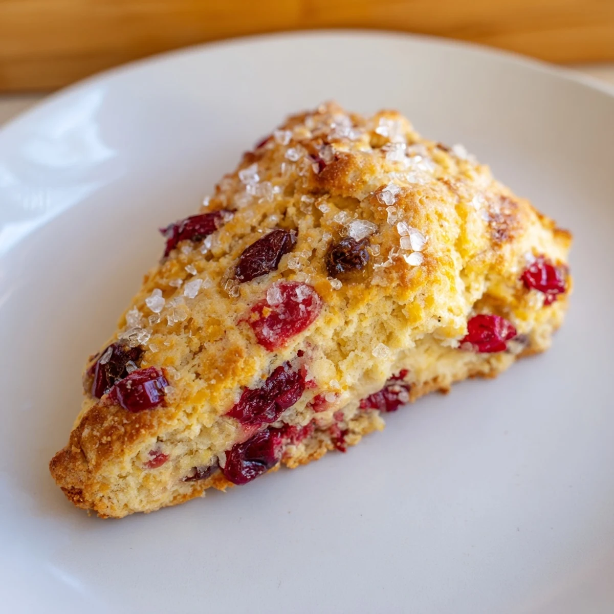 Buttery and crumbly, these cranberry orange scones feature tart cranberries and zesty flavor.