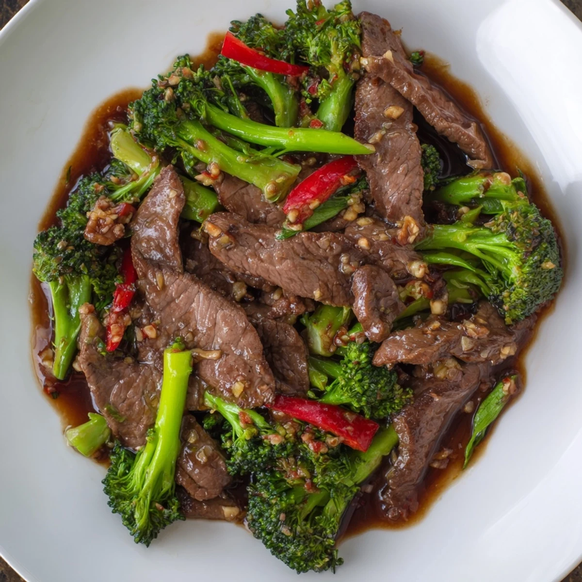 Steaming hot Beef Stir Fry with Broccoli, featuring colorful veggies and glistening tender beef.