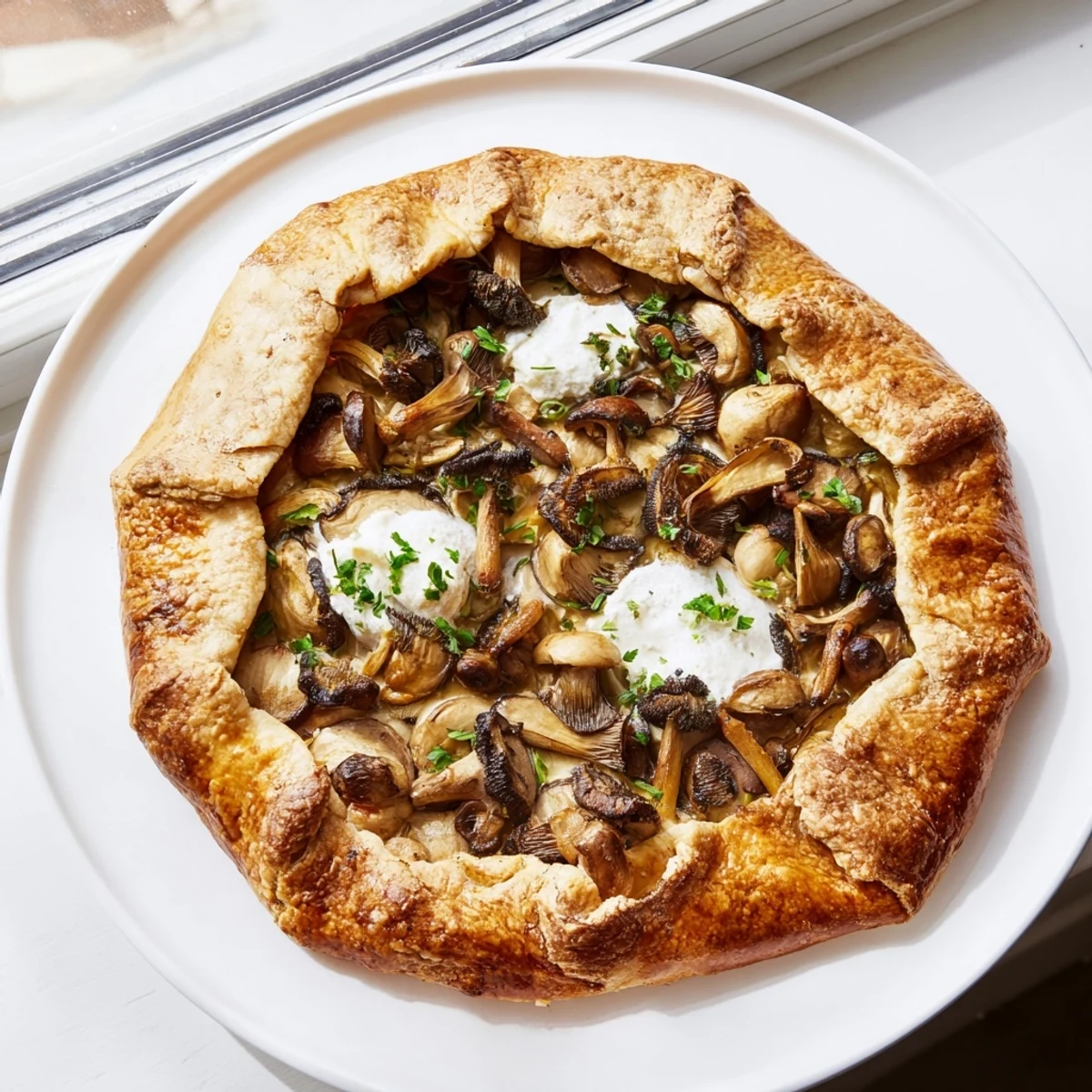 Imagine this rustic Savory Mushroom Galette: a delicious, cheesy mushroom medley baked to perfection.