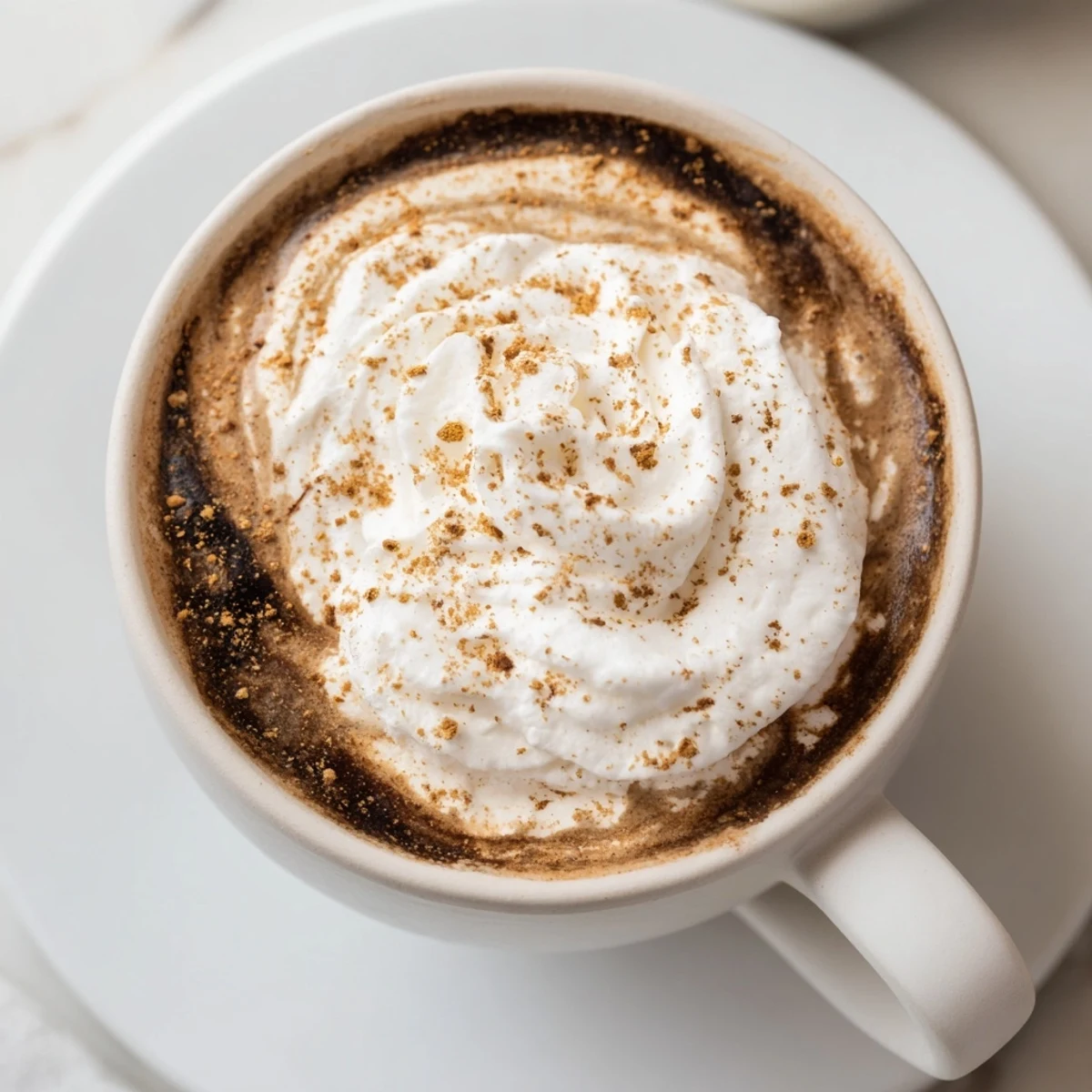 Enjoy a warmly spiced Gingerbread Spiced Coffee, a perfect cozy drink for a cold day.