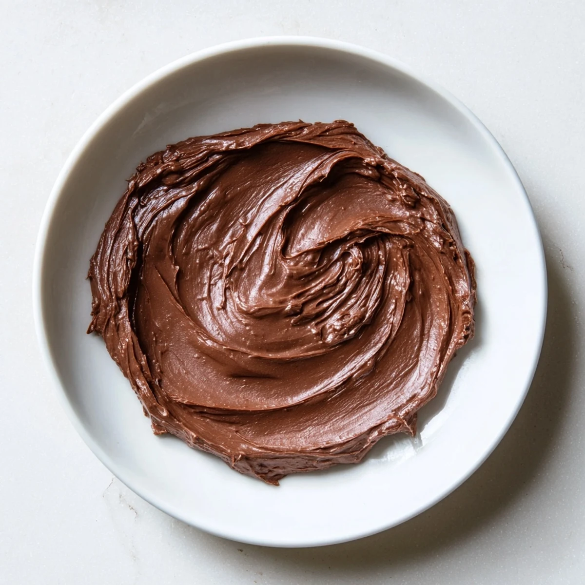 A jar of rich, homemade chocolate spread, perfect for a breakfast treat or dessert.