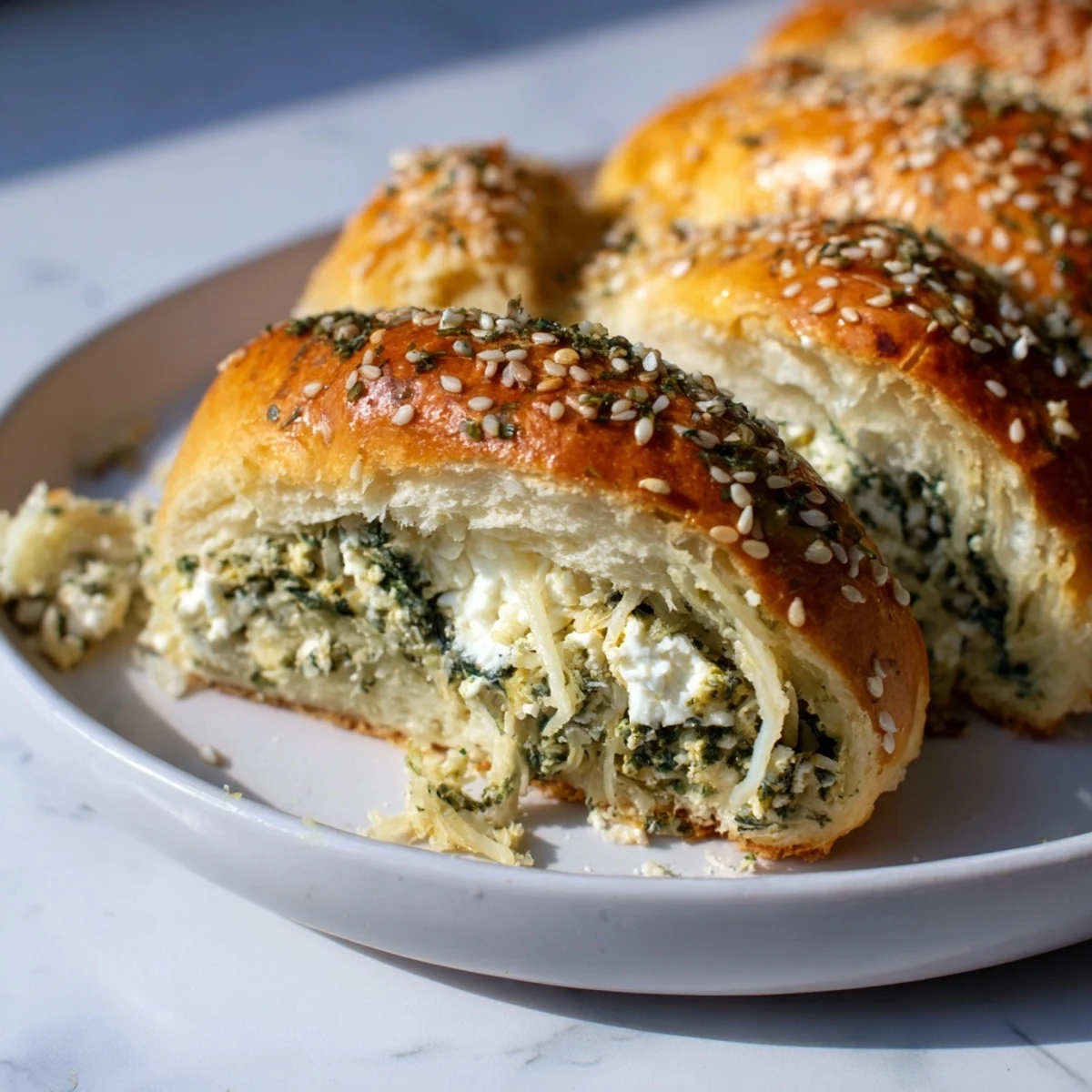 Fluffy and aromatic savory rolls, freshly baked, offering a delicious appetizer for any meal.