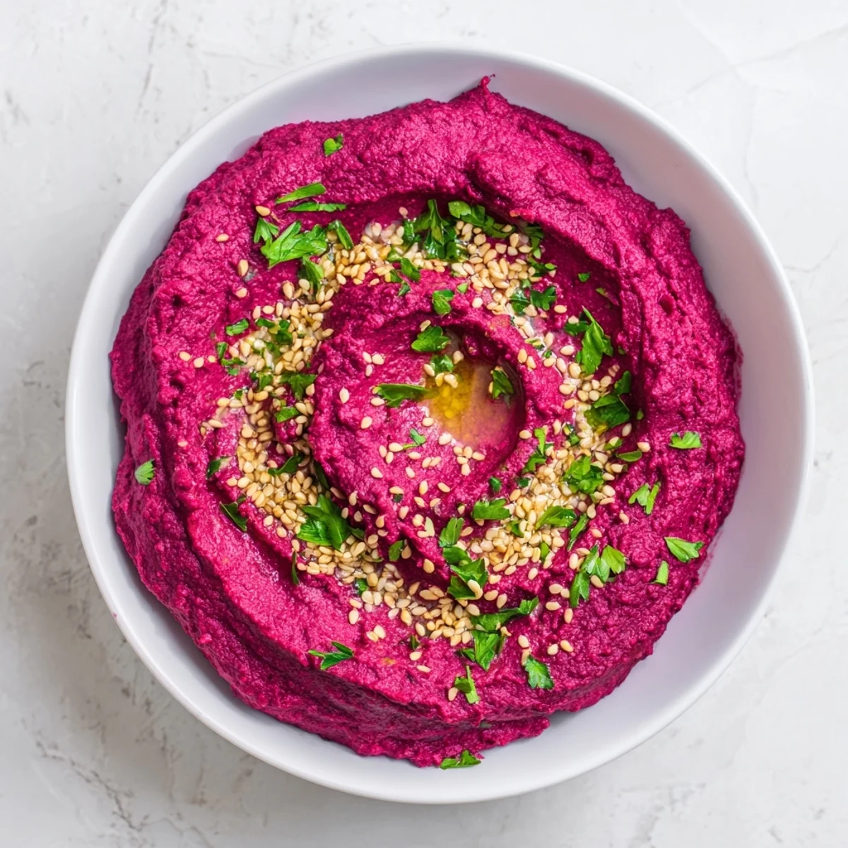 Smooth and flavorful, this easy roasted beetroot hummus is the perfect appetizer or dip.