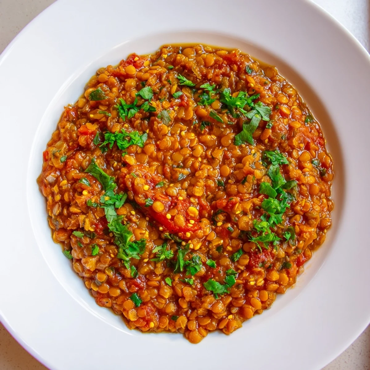 Steaming bowl of Spiced Lentil Dhal, a vibrant vegan Indian dish, ready to savor.