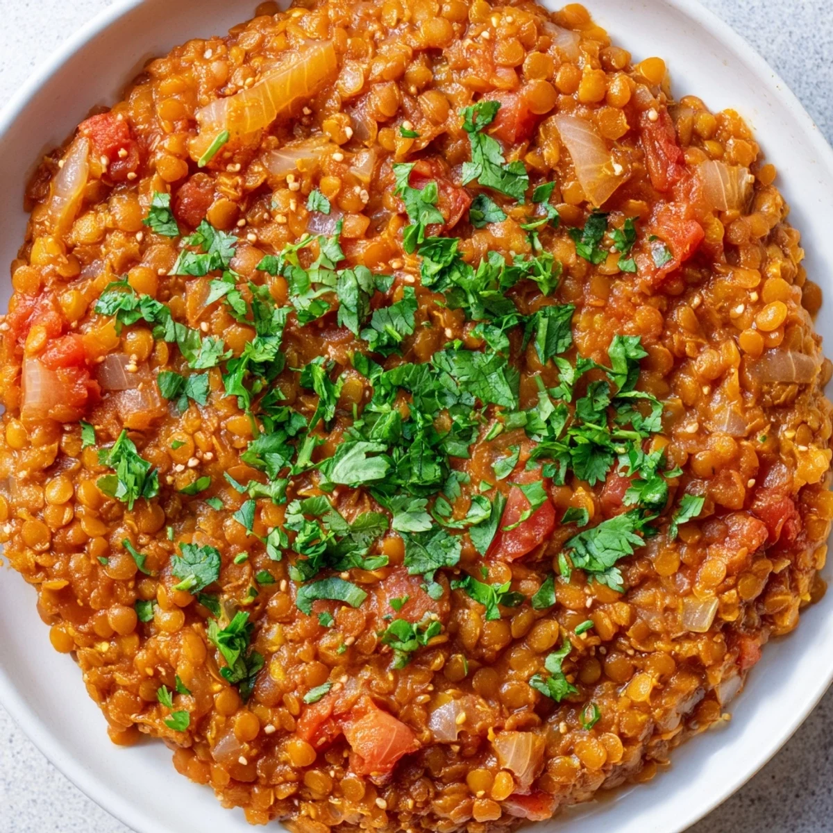Warm, aromatic Spiced Lentil Dhal, showcasing tender lentils and flavorful Indian spices.