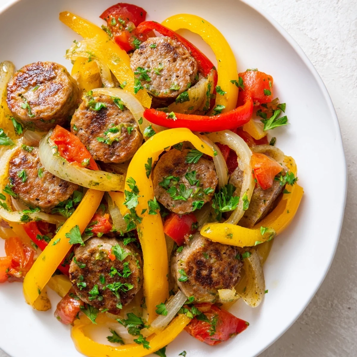 Turkey Sausage Pepper Skillet