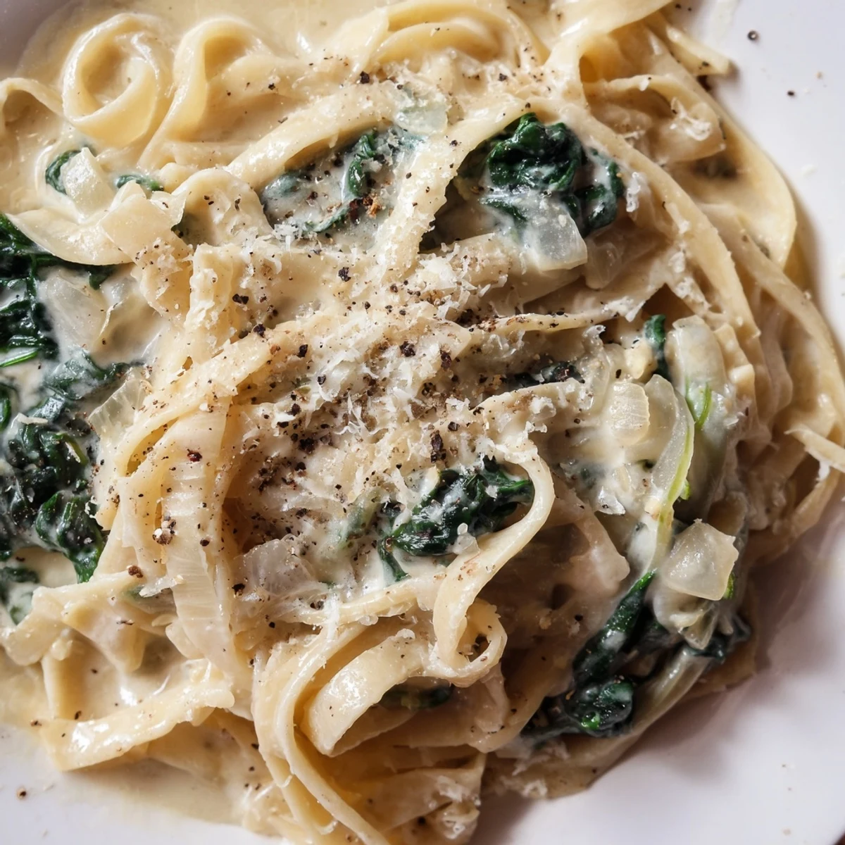 Creamy Spinach Pasta Garlic