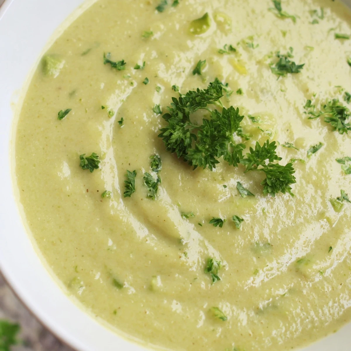 Creamy Lunch Soup simmering in a pot, featuring vibrant diced carrots, celery, and potatoes with a creamy finish.