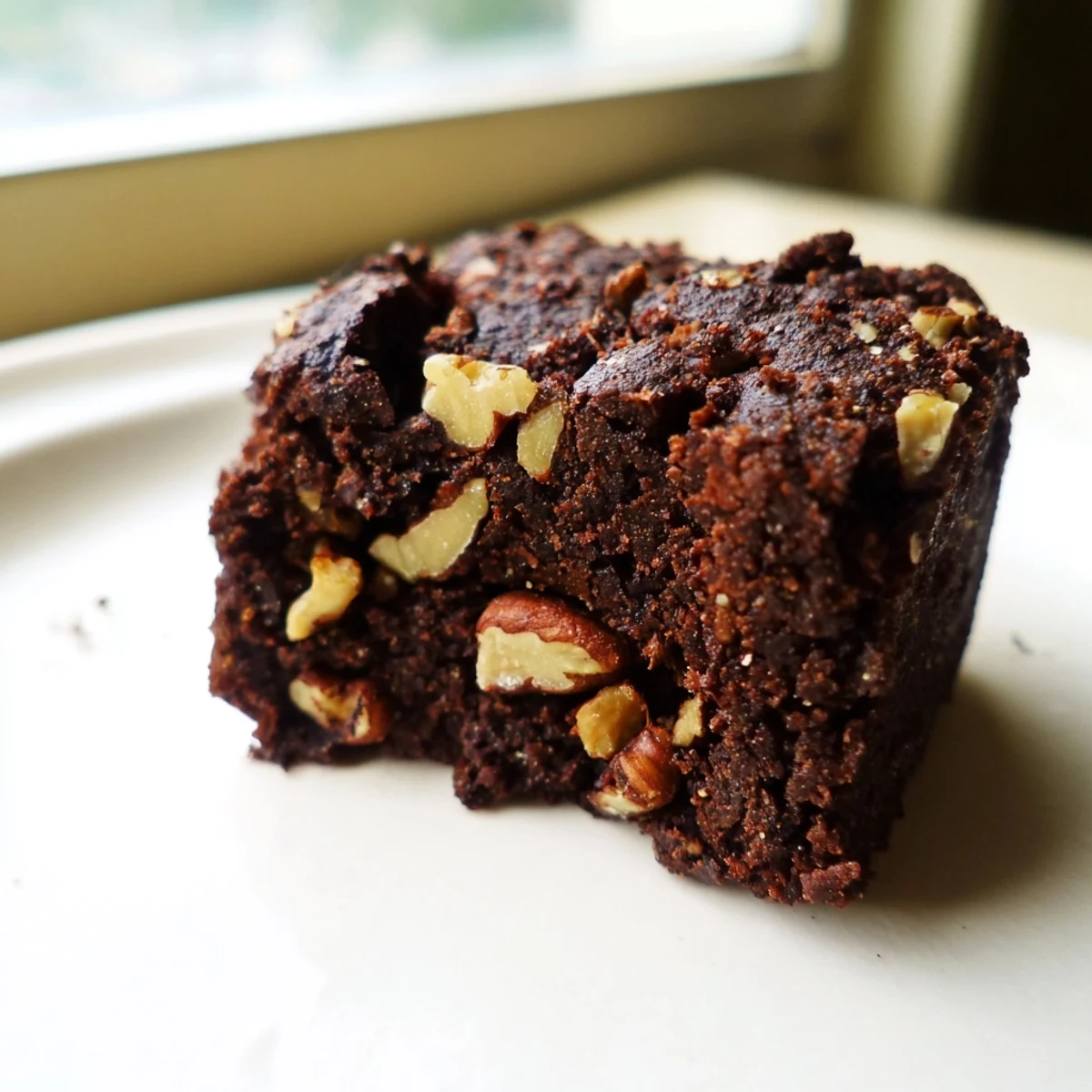 Rich, fudgy Chocolate Brownie Bites with nuts sit on a cooling rack, steam gently rising.  