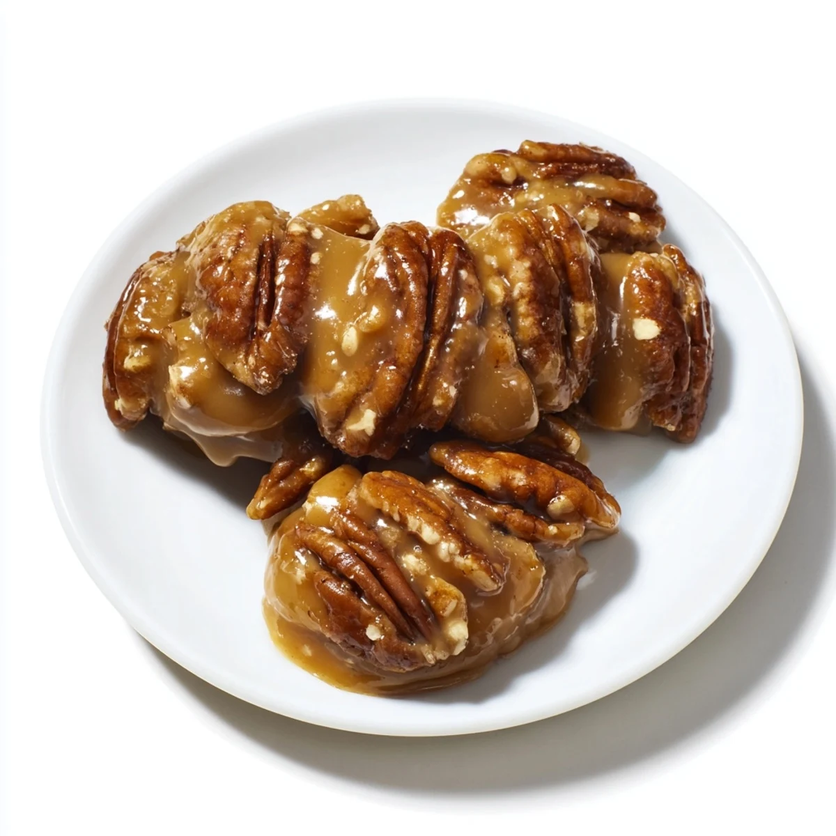 Golden-brown Mardi Gras Pecan Pralines cooling on parchment paper, showcasing creamy caramel and toasted nuts.