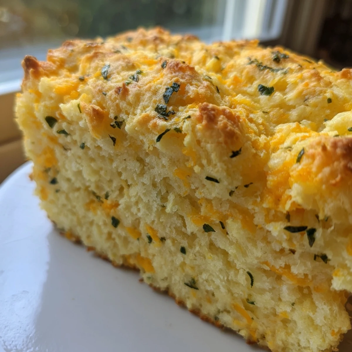 Soft loaf of Red Lobsters Cheddar Bay Biscuit Loaf served on a plate, ideal with soup or seafood.