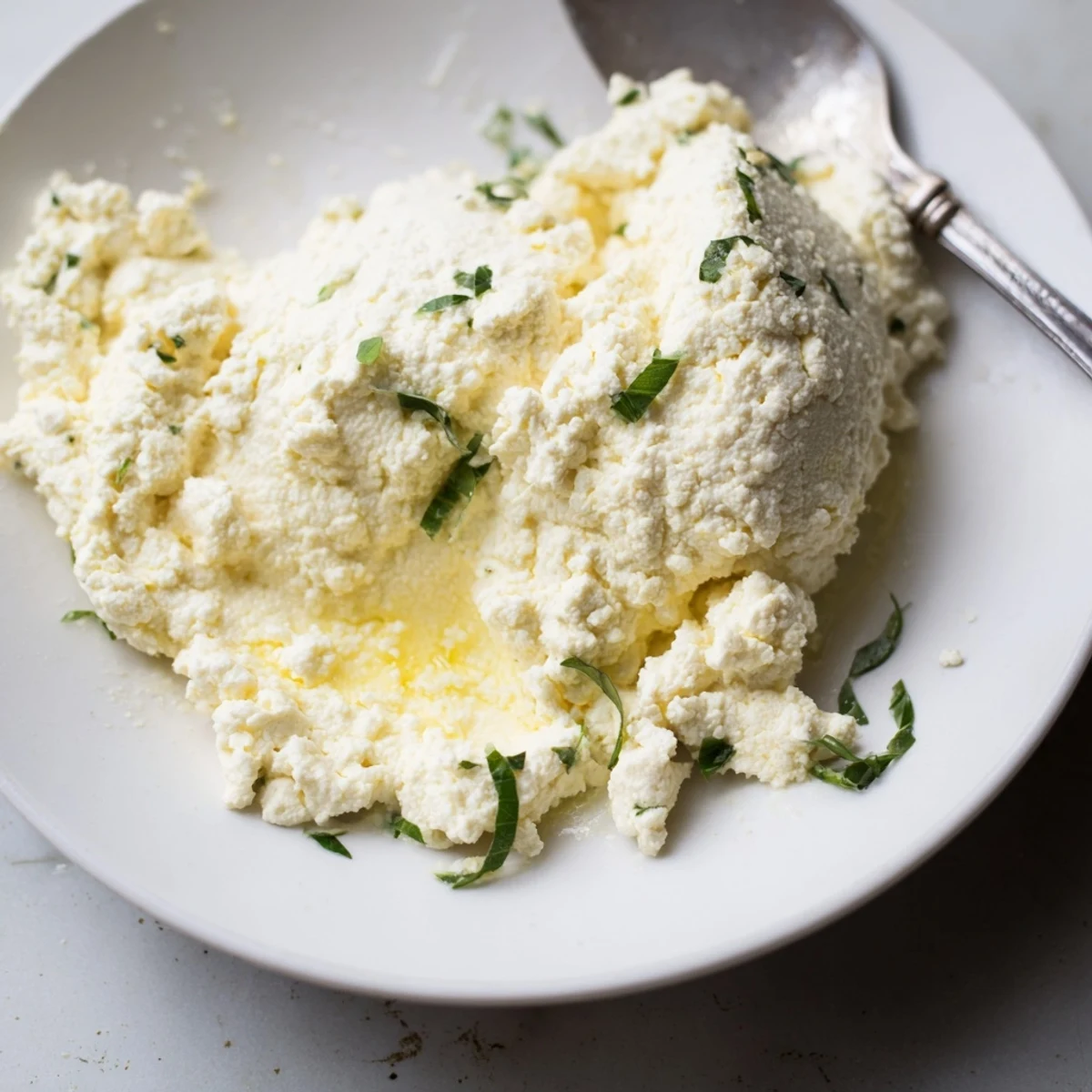 Vegan lasagna slice revealing layers of Tofu Ricotta nestled between pasta, sauce, and melted dairy-free cheese.