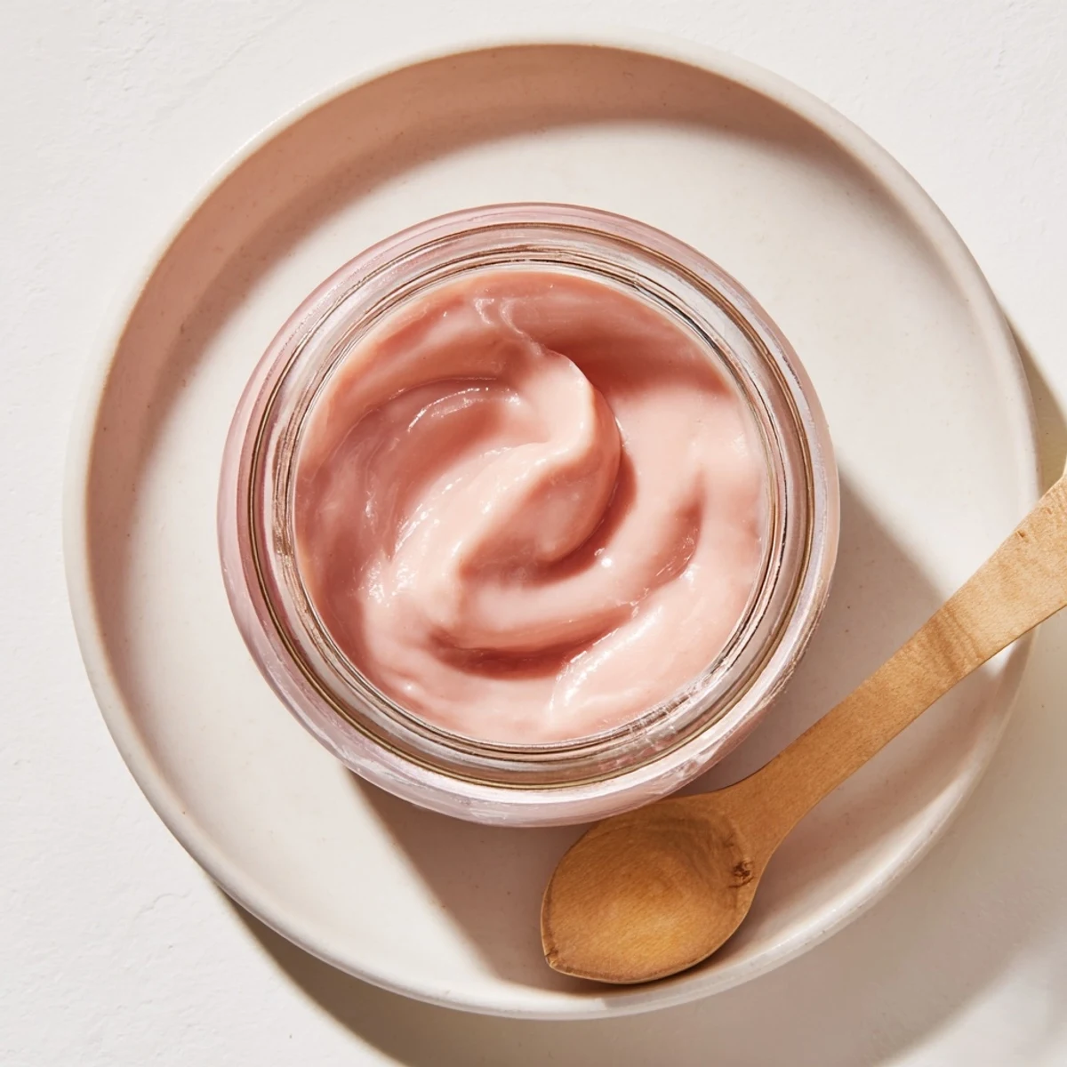 Vibrant pink lemon curd drizzled over warm scones for a bright citrus dessert