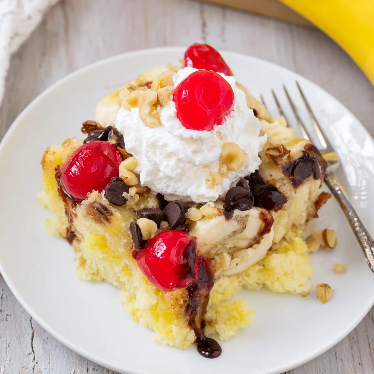 Banana Split Dump Cake