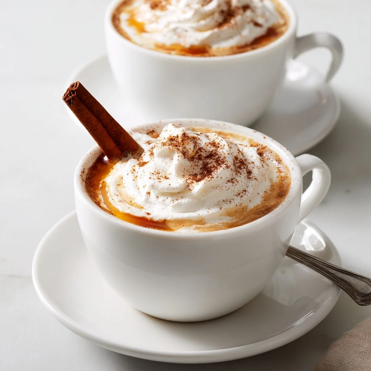 Cozy Winter Lattes poured over espresso shots, warm spices, perfect for dessert