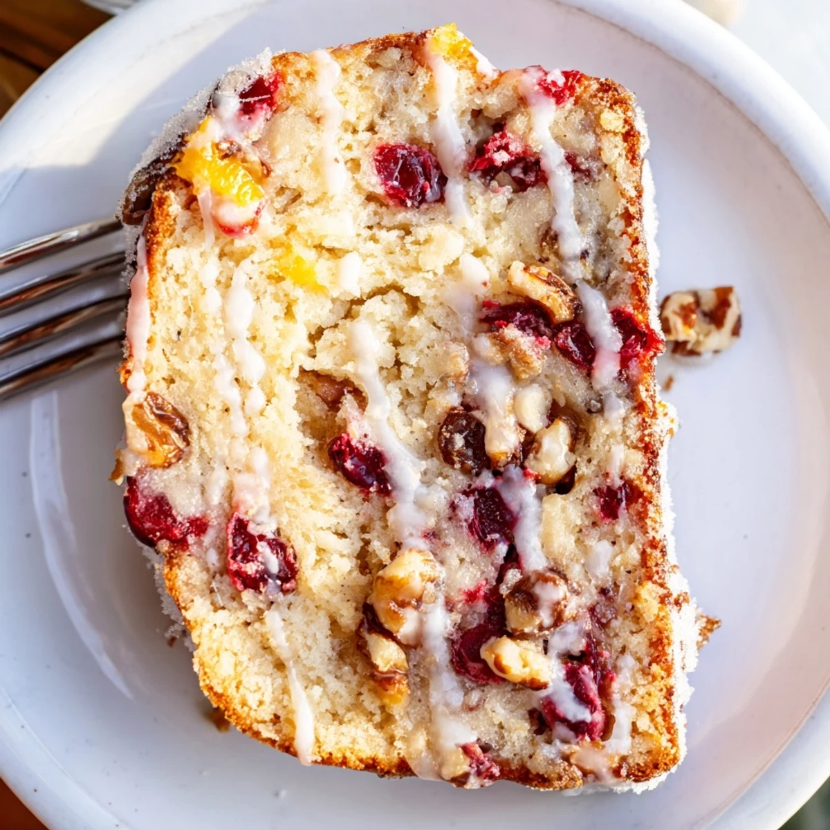 Cranberry Orange Bread loaf steaming on wire rack, golden crust and zesty aroma