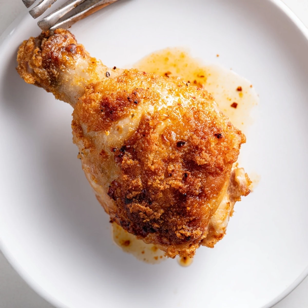 Crispy Spicy Honey Butter Fried Chicken tossed in glaze, served with tangy coleslaw