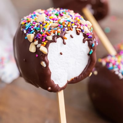 Chocolate Marshmallows on Sticks